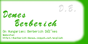 denes berberich business card